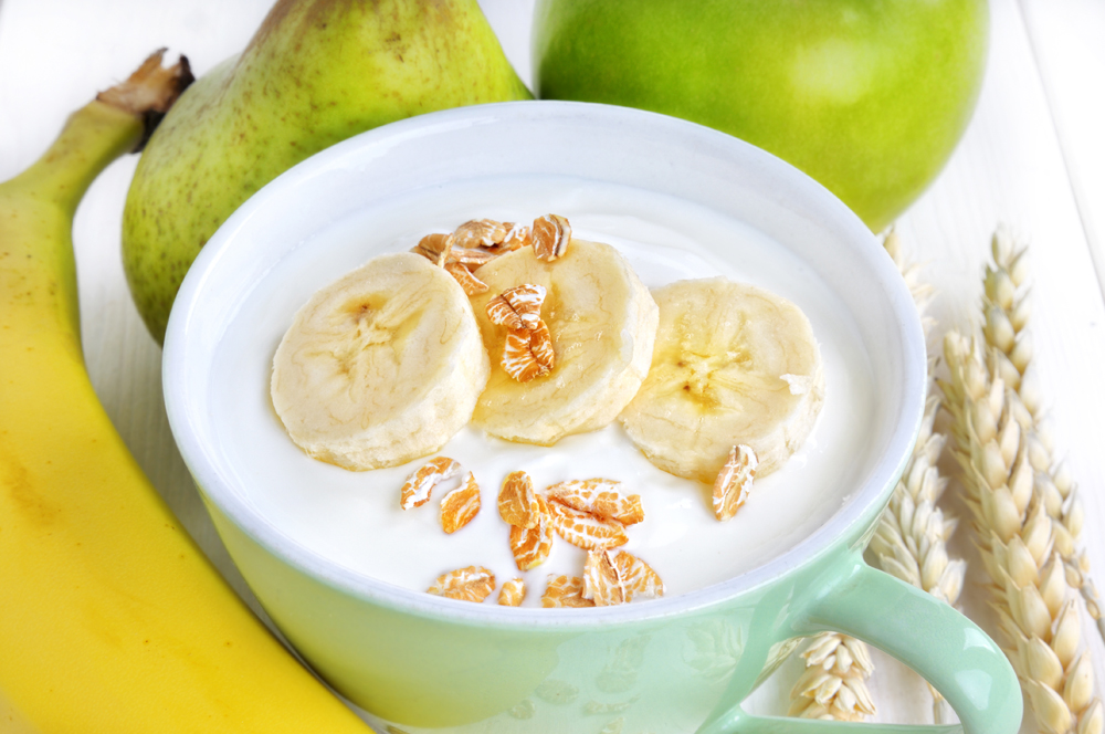 Kerniger Apfel-Bananen-Joghurt