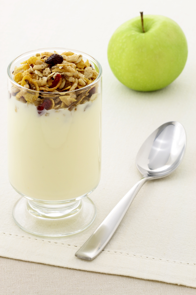 Apfel-Joghurt mit Haferflocken