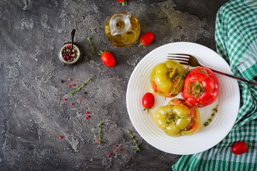 Paprika mit Buchweizenfüllung