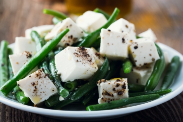 Bohnensalat mit Schafskäse