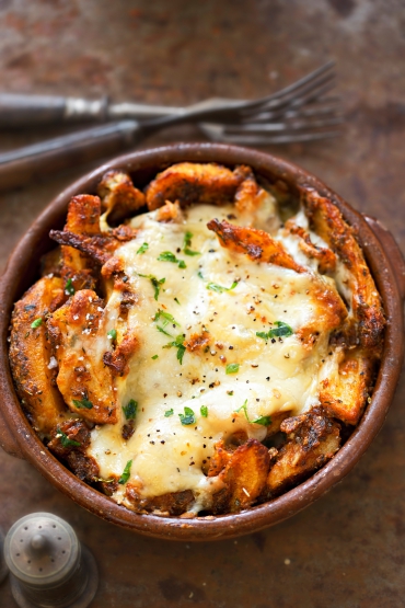 Kartoffelpfanne mit Mozzarella