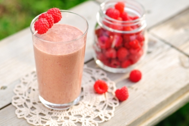 Himbeeren mit Dickmilch
