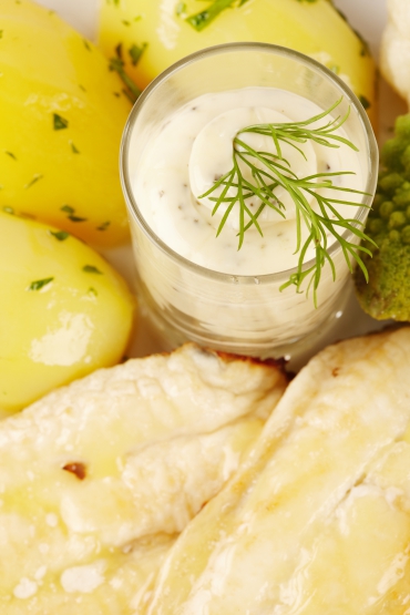 Scholle mit Quark