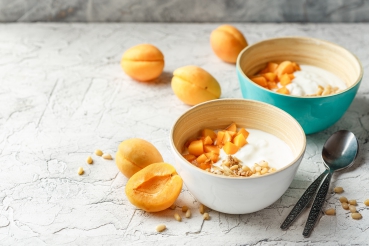 Aprikosen-Protein-Dessert
