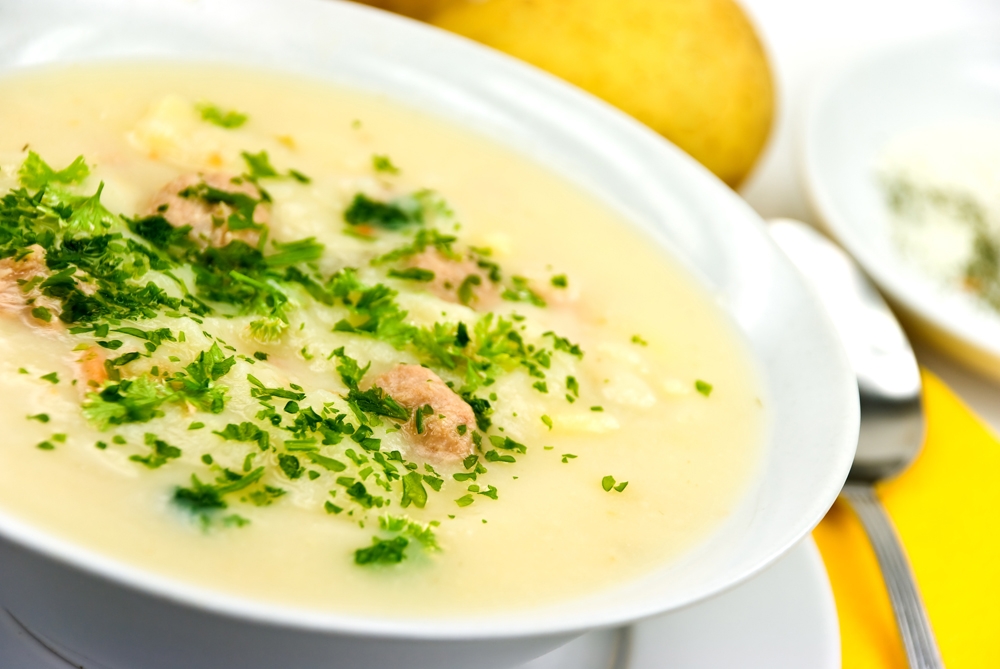 Kartoffelsuppe mit Tofu