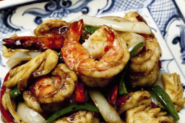 Tintenfisch aus dem Wok