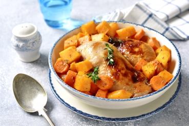 Puten-Karotten-Pfanne mit Petersilie