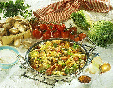 Hähnchen-Wirsing-Pfanne