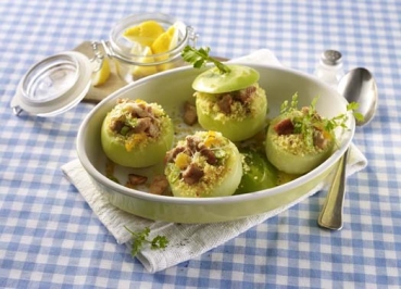 Gefüllte Kohlrabi mit Couscous und Pute