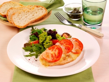 Hähnchenschnitzel Tomate-Mozzarella