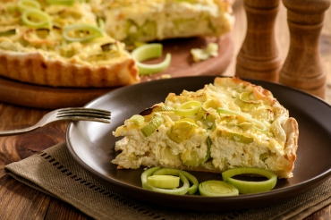 Porree-Quiche mit Gruyère Käse