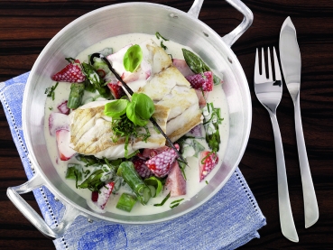 Fischfilet mit Erdbeeren