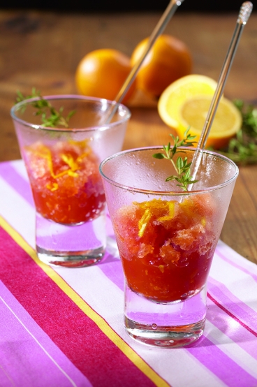 Blutorangen-Granita