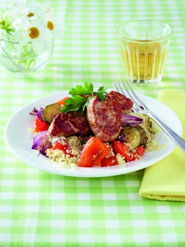 Schweinefilet auf Gemüse-Couscous