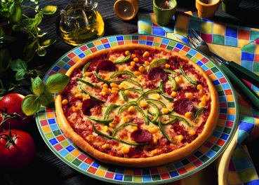 Bunte Pizza