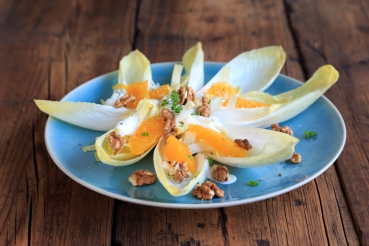 Chicoréesalat mit Birne, Fenchel und Orangen