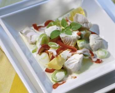 Asiatische Fischpfanne mit Kokosmilch