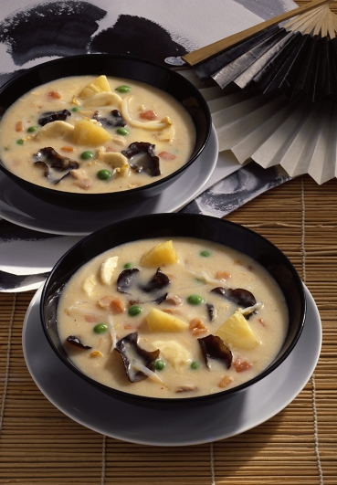 Asiatische Hühnercremesuppe
