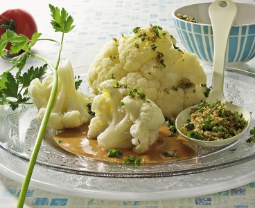 Blumenkohl auf Tomatencremesauce