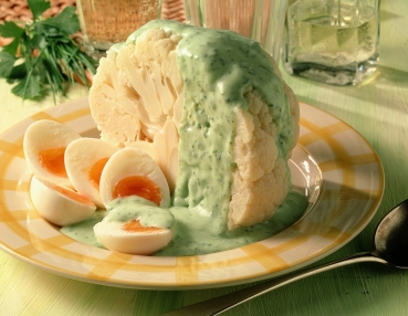 Blumenkohl mit Kräutersauce