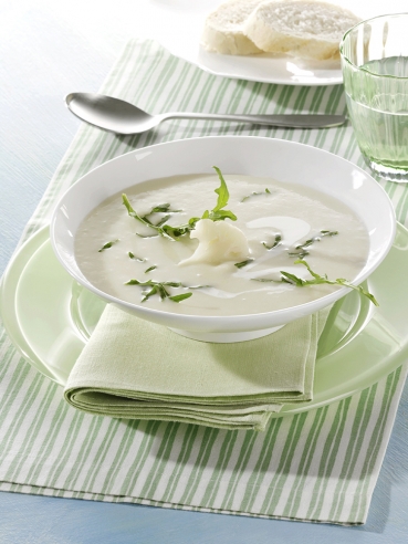 Blumenkohlsuppe mit Rucola