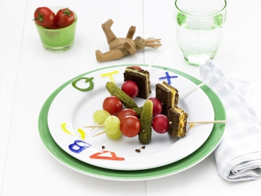 Bunte Brotspieße