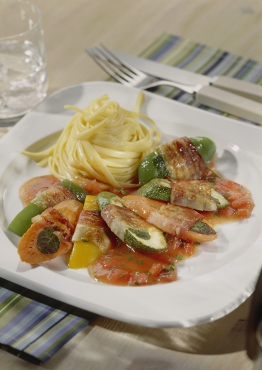 Gemüse-Saltimbocca