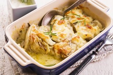 Chicorée-Feldsalat mit Camembert