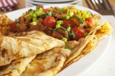 Crêpes mit Ratatouille