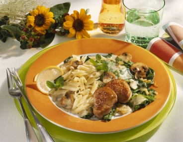 Schweinefilet mit Spinat