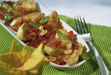 Erdnuss-Tomaten-Hühnchen