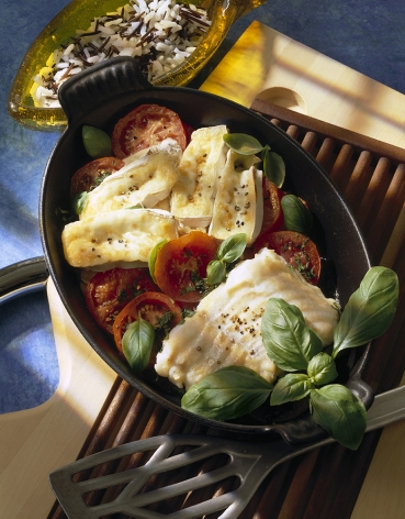 Fisch-Basilikum-Gratin