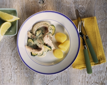 Fischfilet in Dill-Rahmsauce