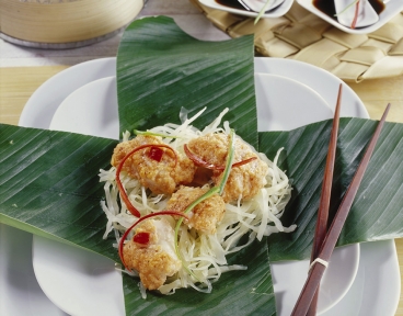 Gedämpfter Fisch auf Bangkok-Art