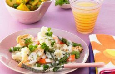 Geflügel-Ragout mit Frühlingsgemüse