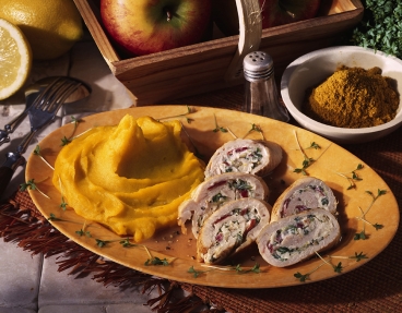 Geflügelroulade mit Apfel-Kresse Füllung