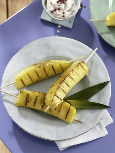 Gegrillte Ananas mit Pfeffersauce