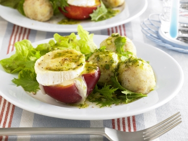 Gratinierter Ziegenkäse auf Blattsalat