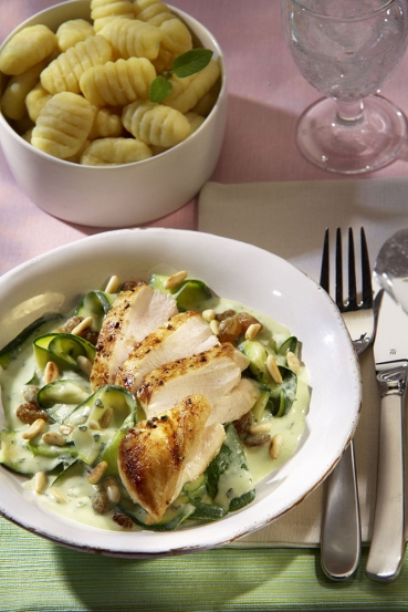 Hähnchenbrust mit Zucchini