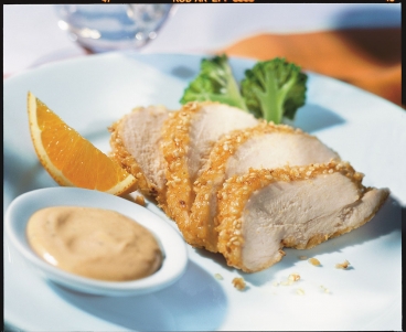 Hähnchenbrustfilet mit Sesamkruste