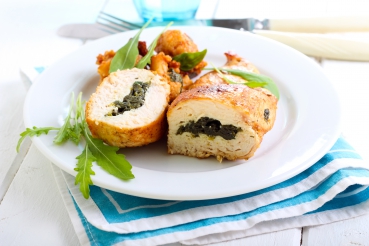 Hähnchenbrustfilet mit Spinatfüllung
