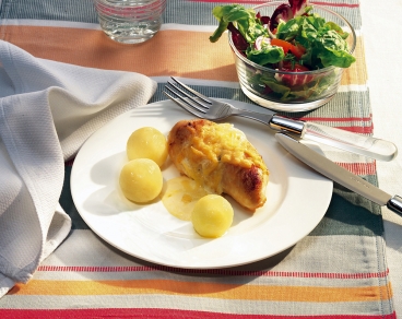 Hähnchen-Gratin mit Mini-Knödel