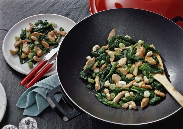 Hähnchen-Spinat-Pfanne
