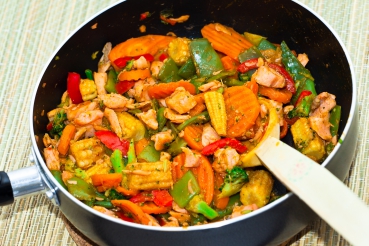 Honig-Ingwer-Huhn aus dem Wok