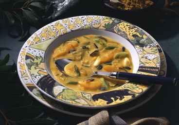 Exotische Hühnercreme-Suppe