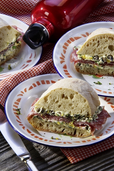Italienisches Salami-Ciabatta