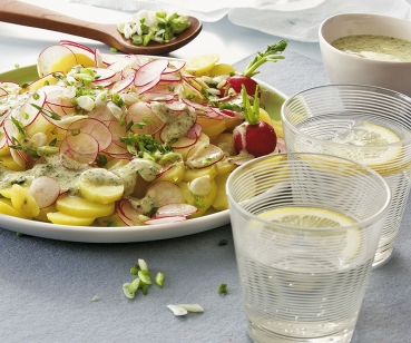 Kartoffelsalat mit Kefir-Senf-Dressing