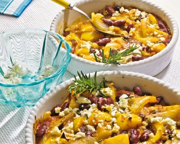 Kidneybohnen Bolognese mit Rosmarin-Feta
