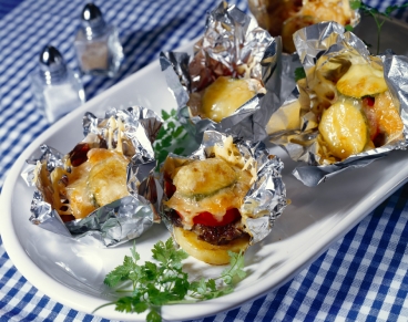 Kleine Kartoffel-Hack-Snacks