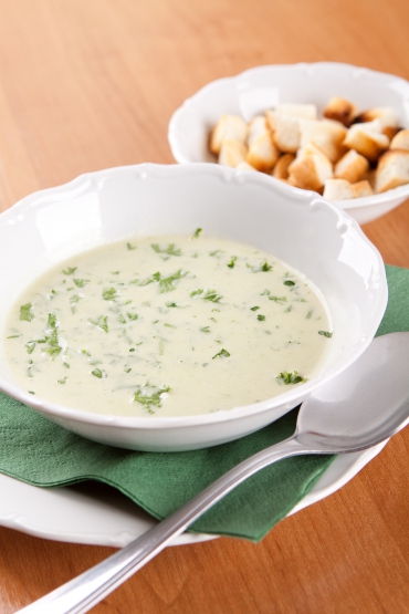 Kohlrabicremesüppchen mit Gorgonzola